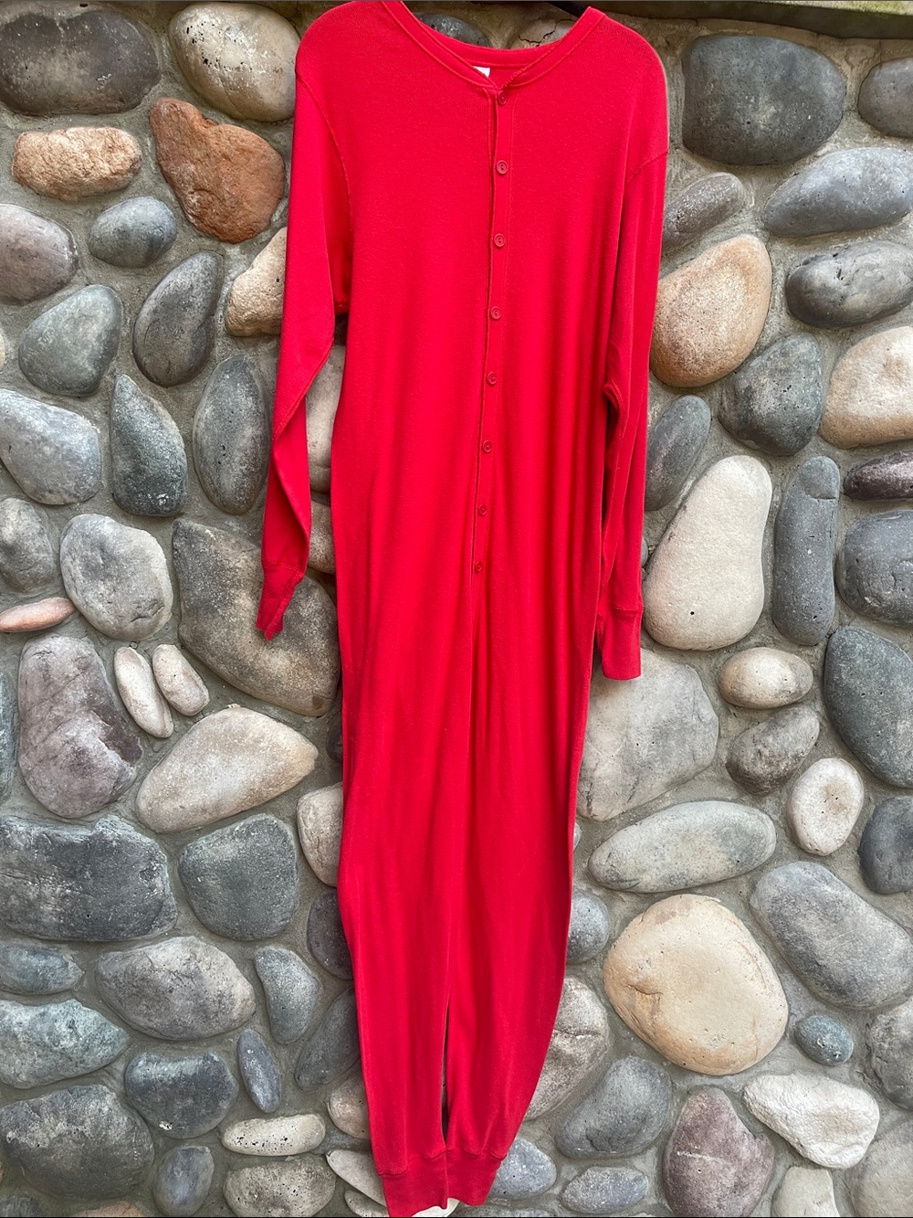 JE Morgan Long Handles Vintage Red Long John Union Suit XL